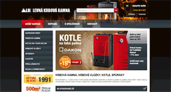 Desktop Screenshot of levna-krbova-kamna.cz